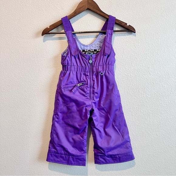 Obermeyer Ober All I-Grow Bibs Girls Purple Ski Winter Snow Size 2 - Picture 1 of 9